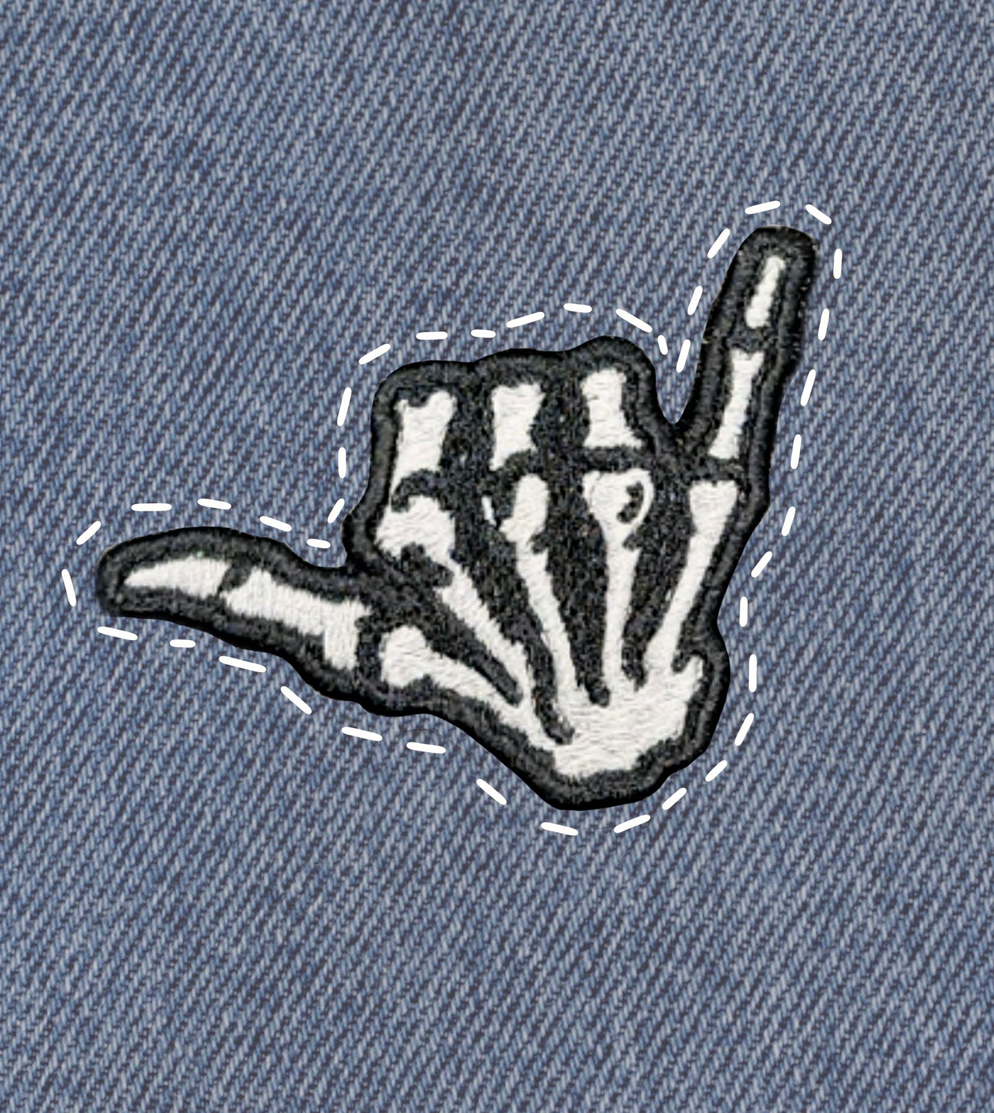 Hang loose skele hand patch
